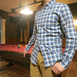 Banana Republic Blue Flannel (Small)